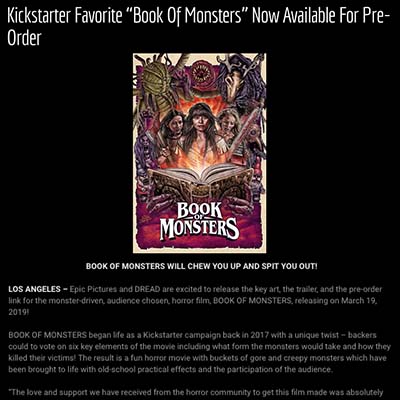 Kickstarter Favorite “Book Of Monsters” Now Available For Pre-Order
